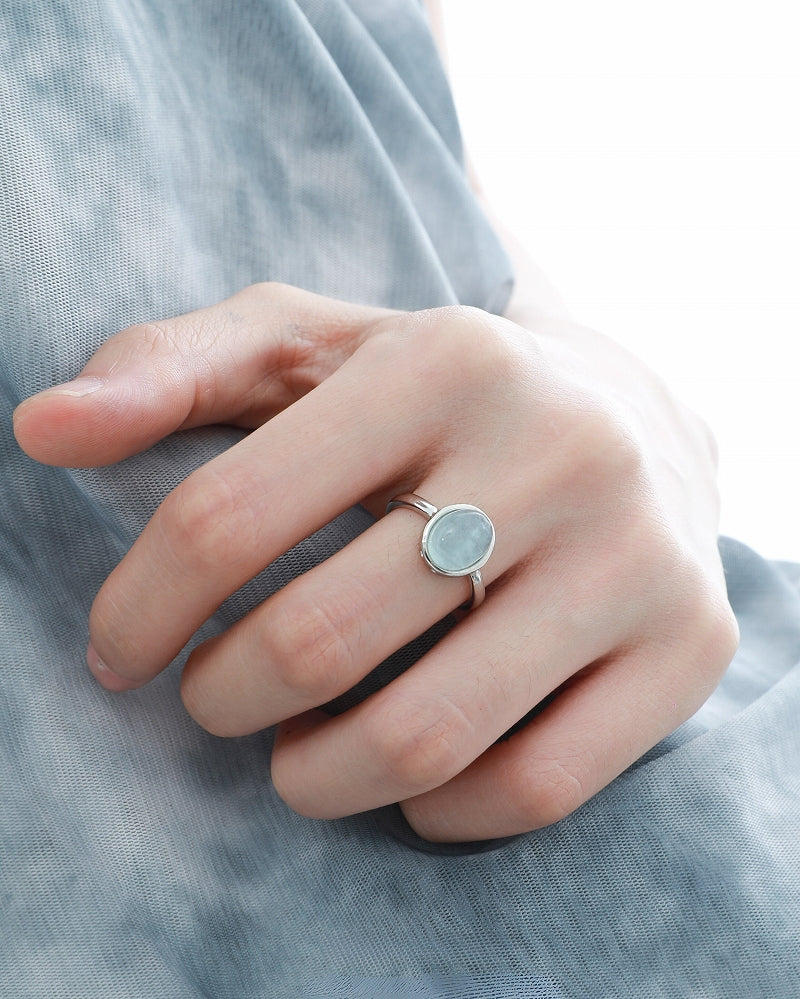 Aquamarine Sterling Silver Ring