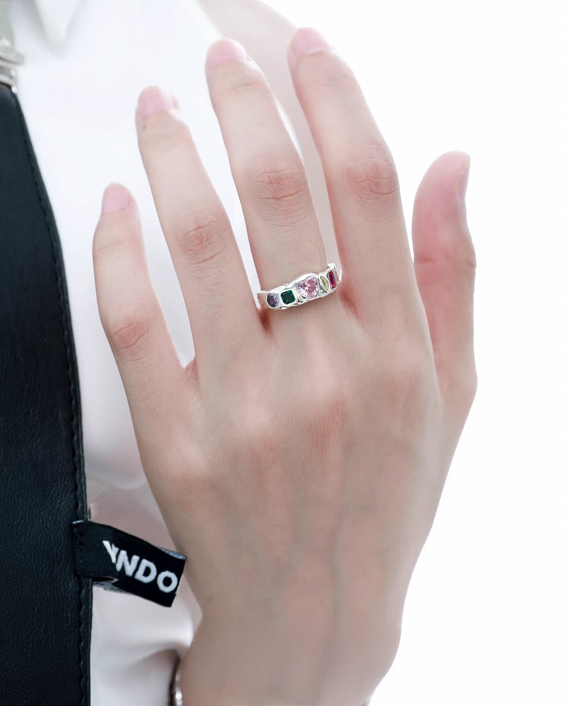 Dopamine Color Treasure Sterling Ring