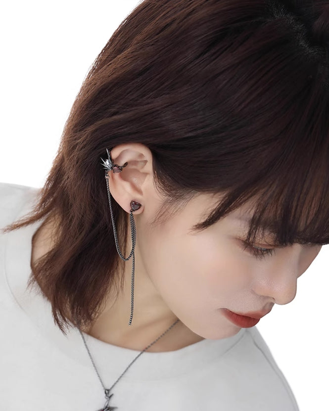 Black Bat Wing Earring & Cuff