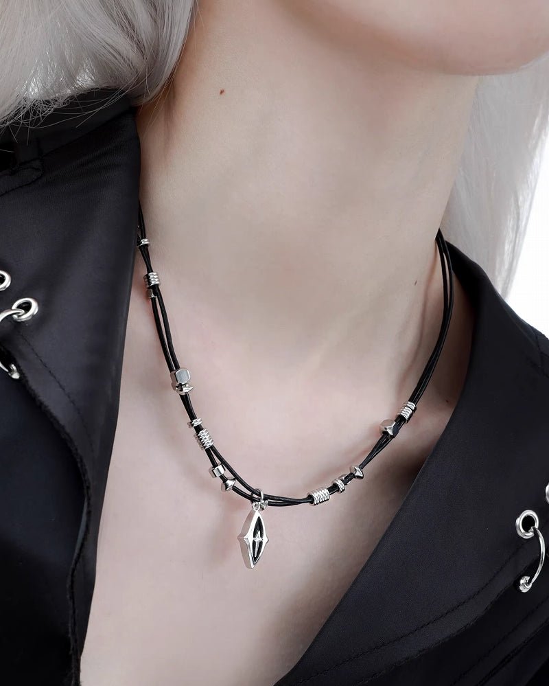 Dark Realm Leather Rope Necklace