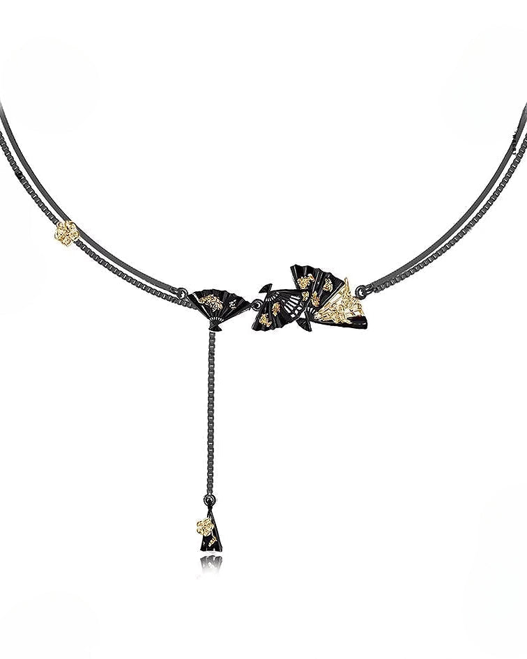 Fragrance Fan Flower Necklace 02