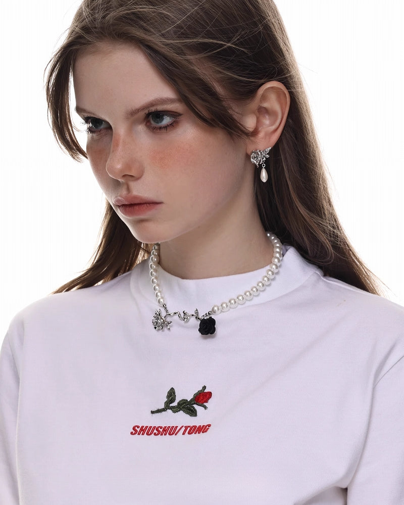 War Of The Roses Black & White Necklace