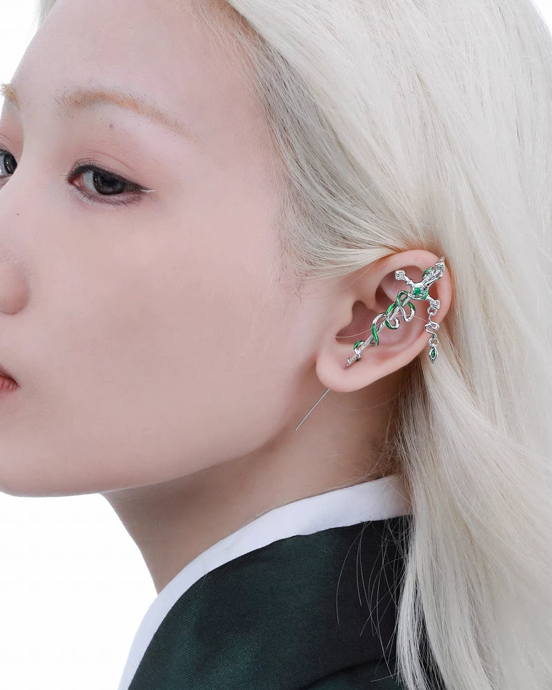 Slytherin Snake Sword Cuff & Earrings
