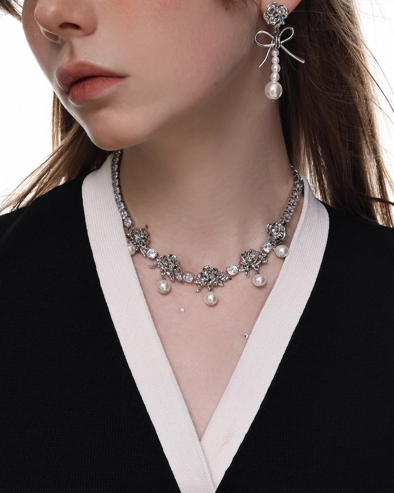 War of the Roses Drop Long Earrings