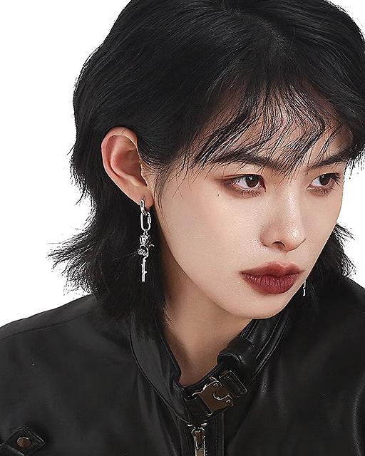 Thorn Rose Asymmetrical Earrings