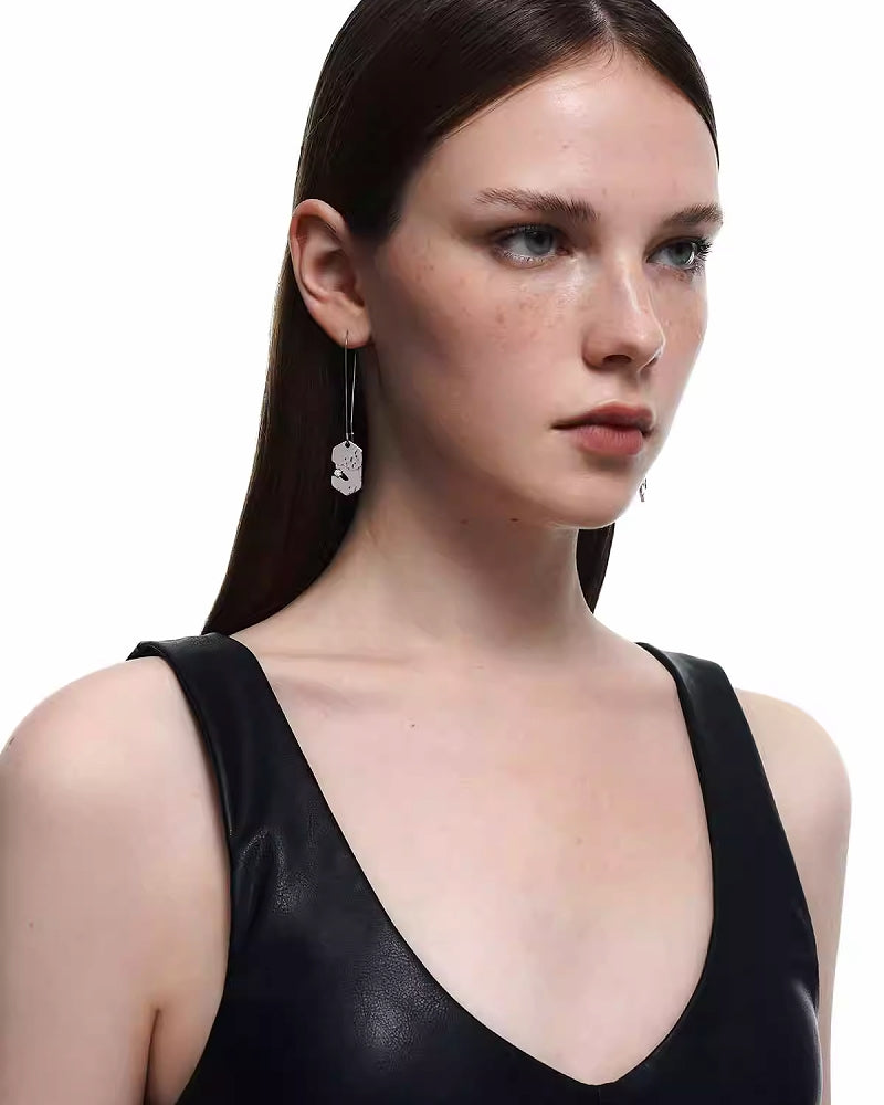 Dragon Tattoo Hexagon Earrings
