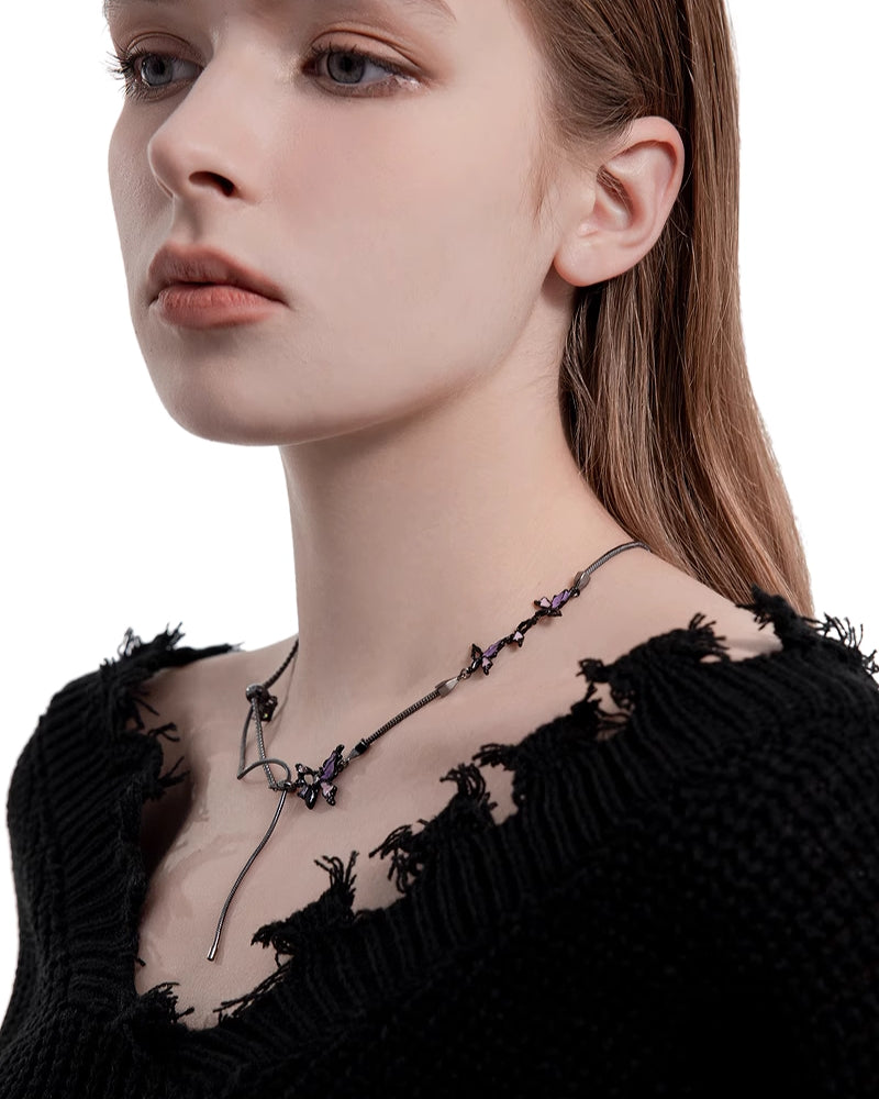 Basic Colorful Butterfly Necklace
