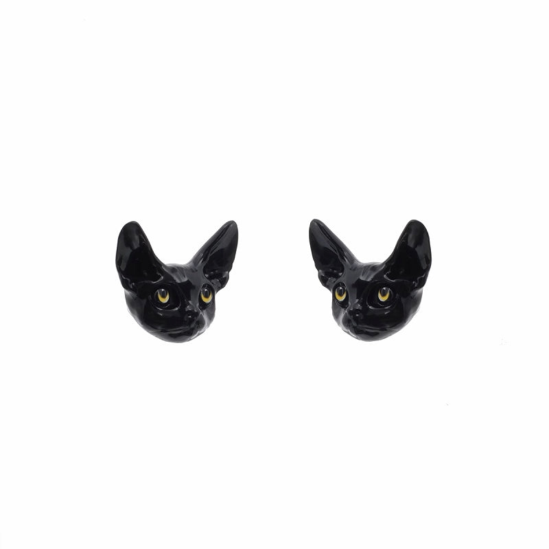 Devon Black Cat Earrings