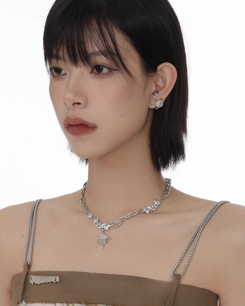 Starry Eyes Square Necklace