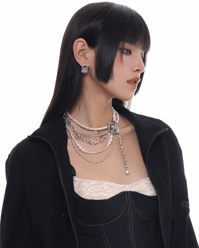 Rebellious Angel Multi Layer Necklace