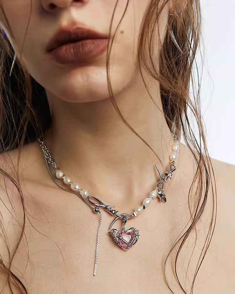 Seal Heart Lock Love Necklace