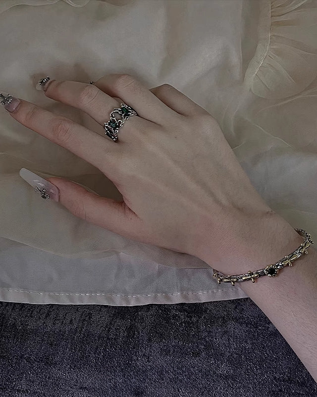 Retro Graffiti Cross Bracelet