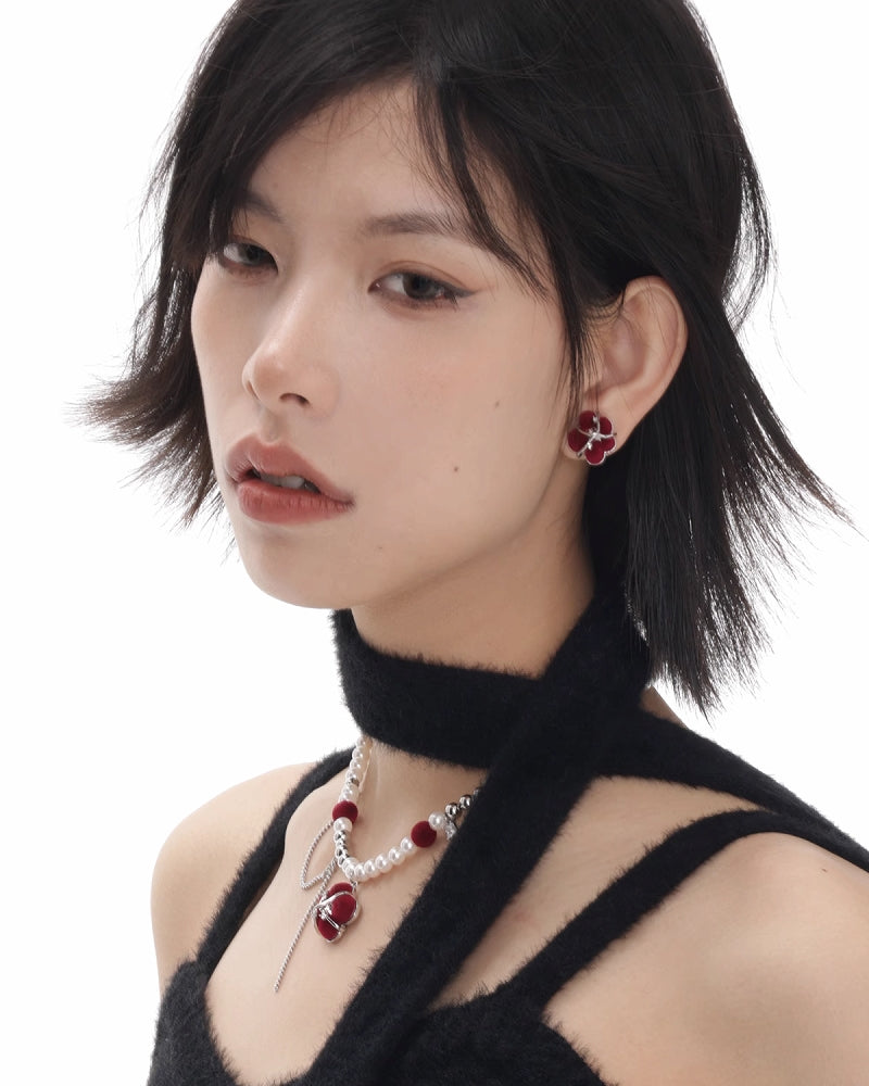 Flocking Red Queen Earrings