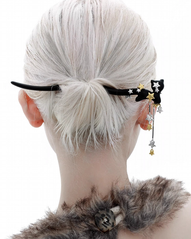 Star Cat Tassel Hairpin