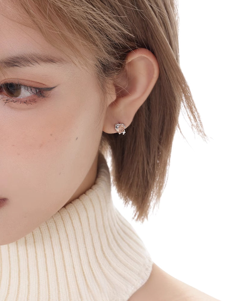 Mystery Orange Love Earrings