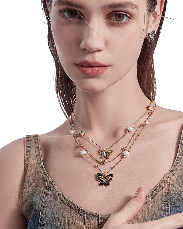 Butterfly Dance Retro Necklace