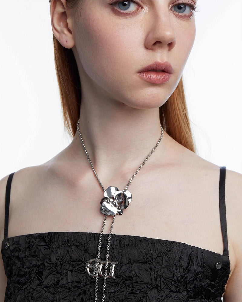 Iris Flower Tassel Necklace