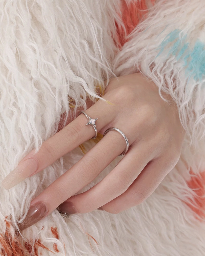 Mang Star And Plain Ring