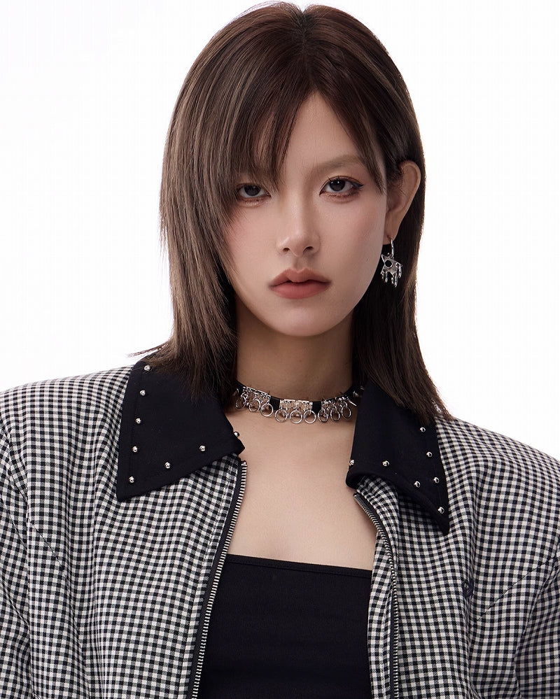 Leather Rivet Choker