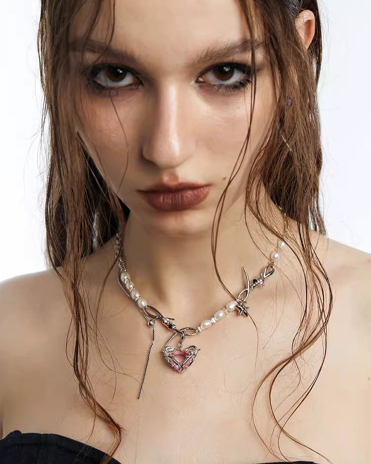 Seal Heart Lock Love Necklace