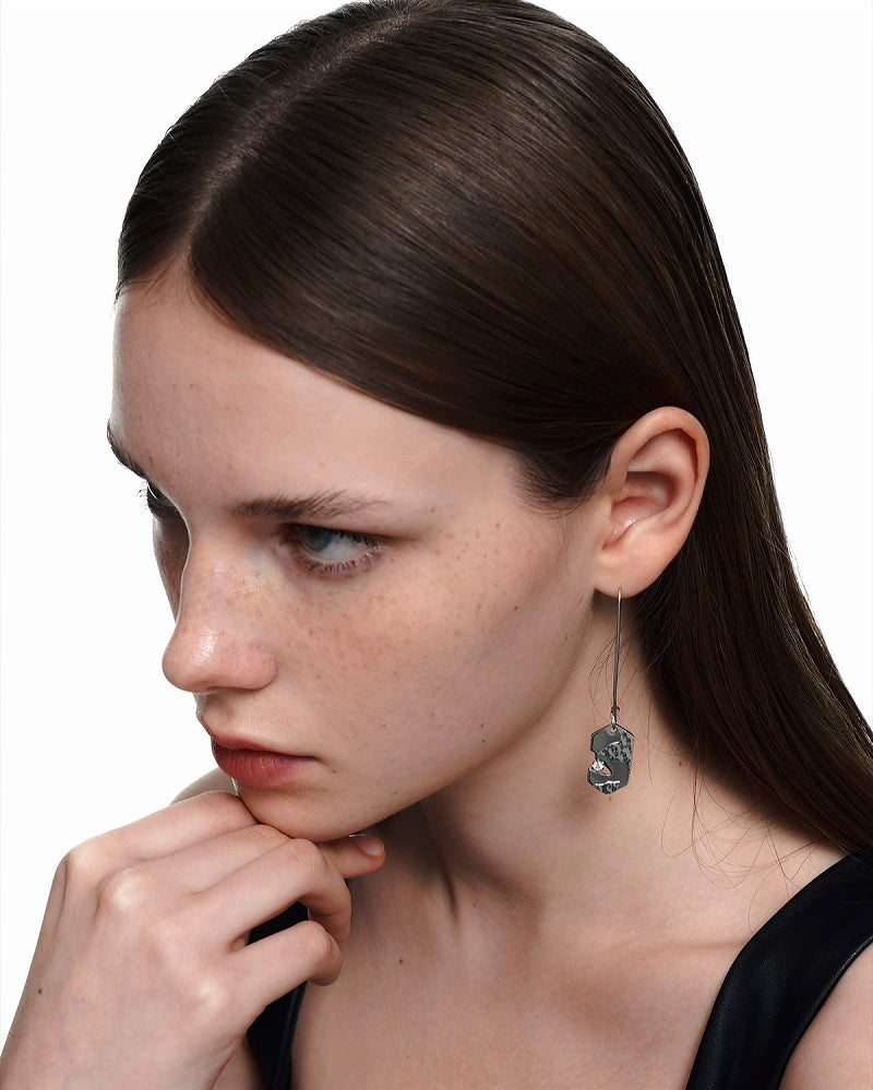 Dragon Tattoo Hexagon Earrings