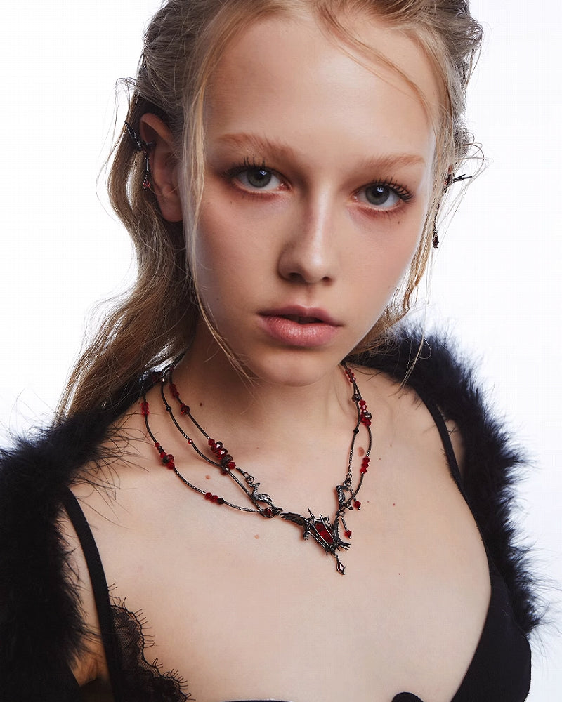 Raven Cage Layer Necklace 02