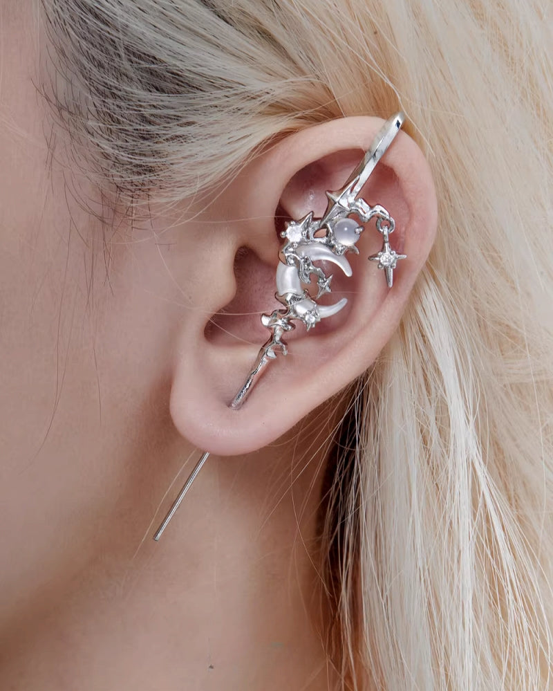 Moon Star Cuff & Earrings