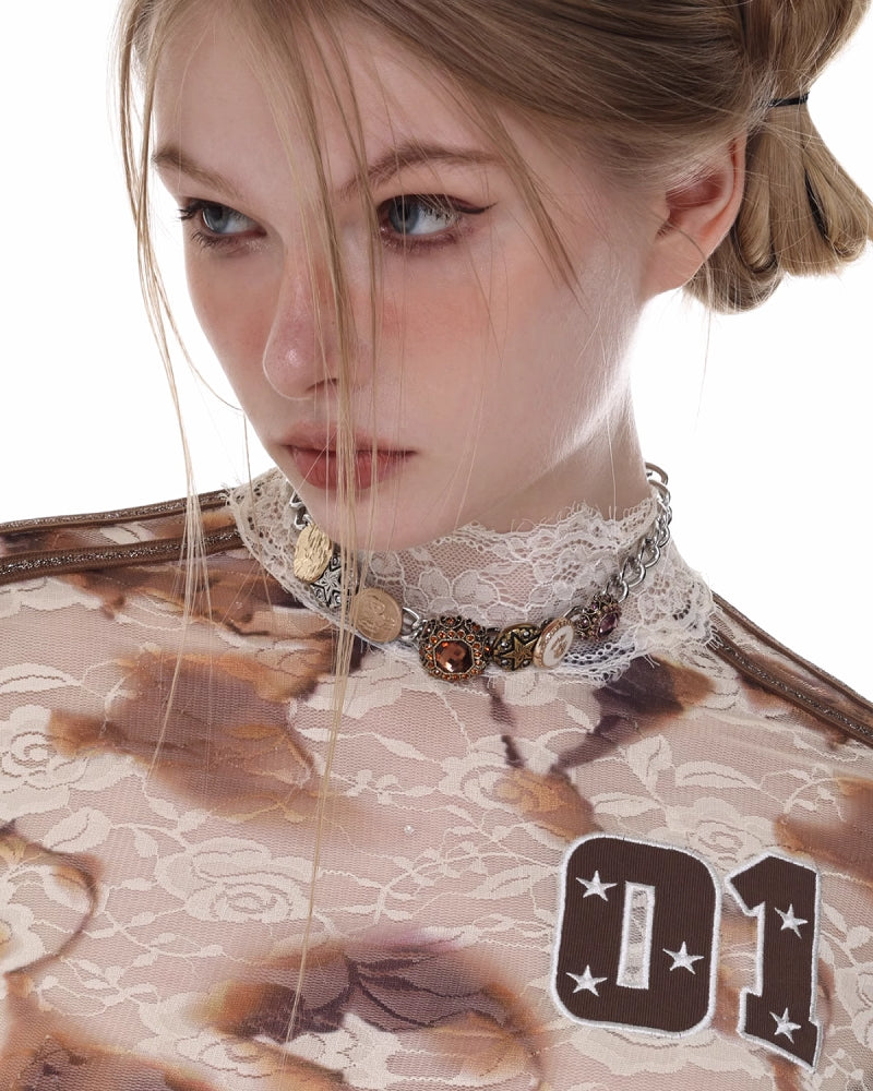 Relaxing Dune Retro Button Choker