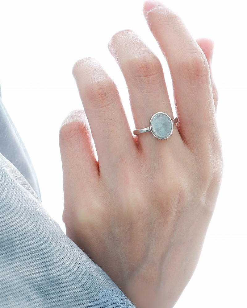 Aquamarine Sterling Silver Ring