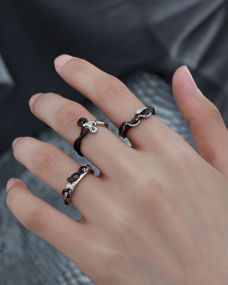 Twin Snake Open Ring