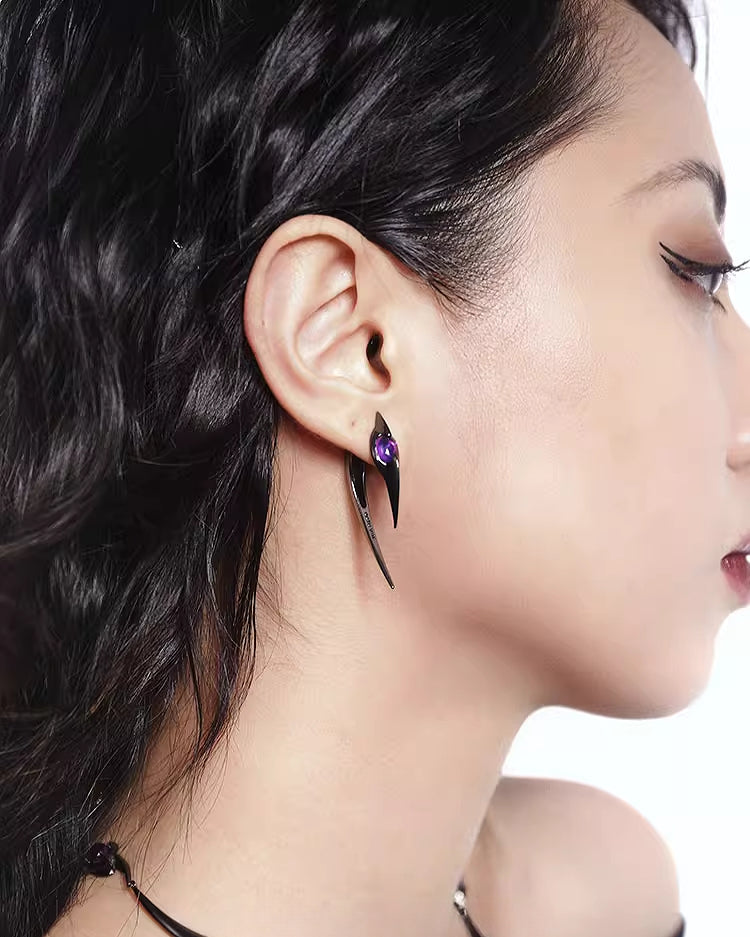 Cosmic Scorpion Long Rivet Earrings