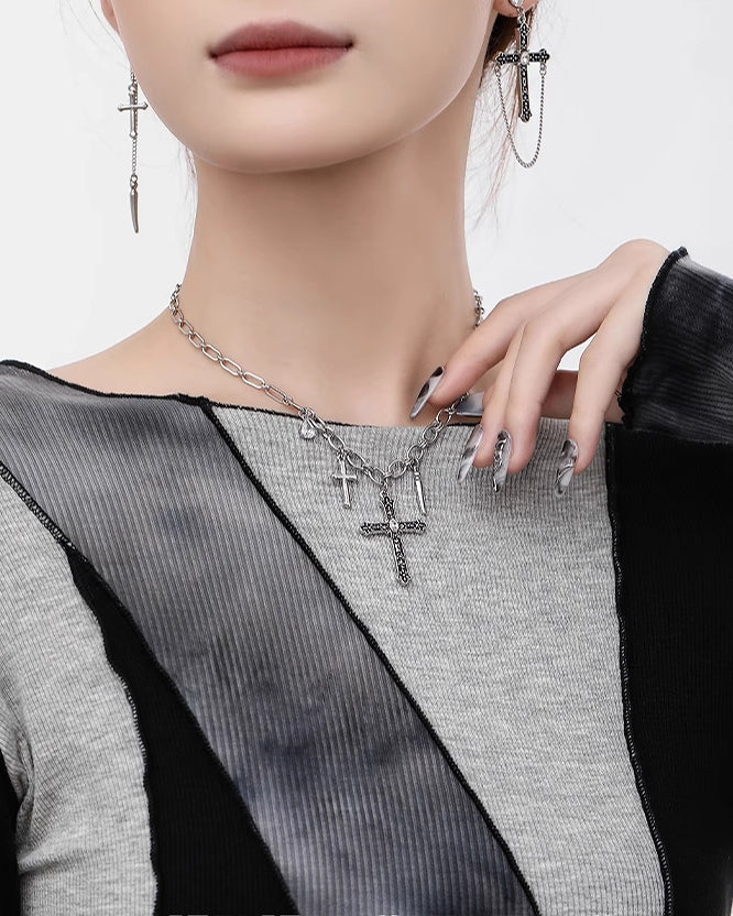 Punk Cross Necklace