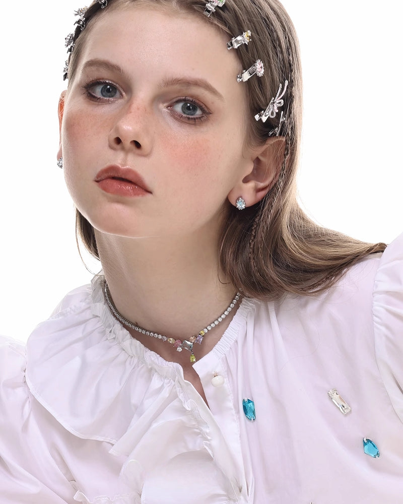 Jellybean Colored Zirconia Necklace