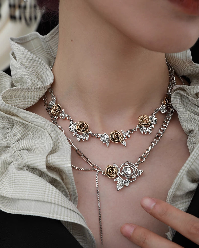Sunset Rose Layer Necklace