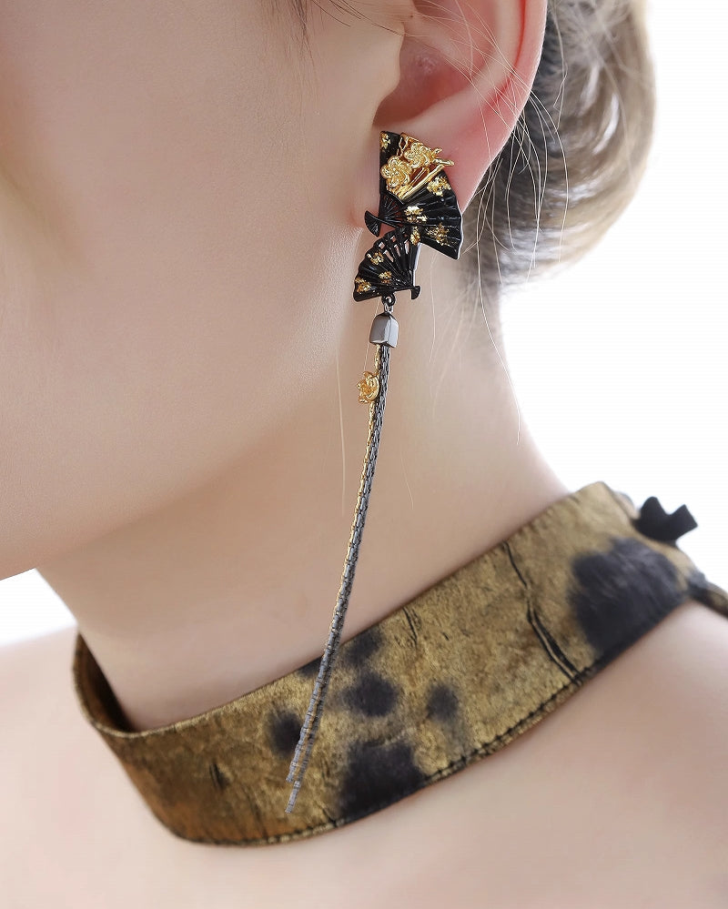 Fragrance Fan Flower Earrings 02