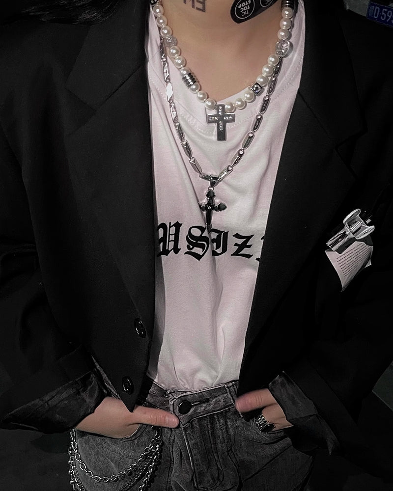 Black Cross Necklace