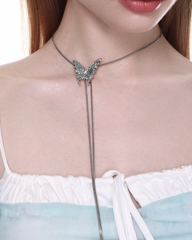 Xeno-Butterfly Pull Out Necklace