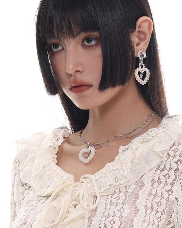 Cream Heart Love Necklace