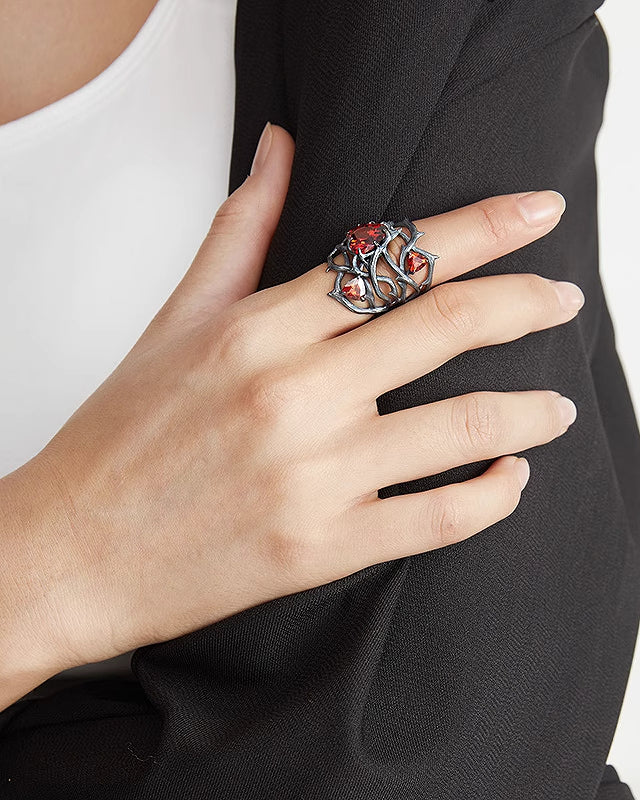 The Dark Side Of The Rose Heart Ring
