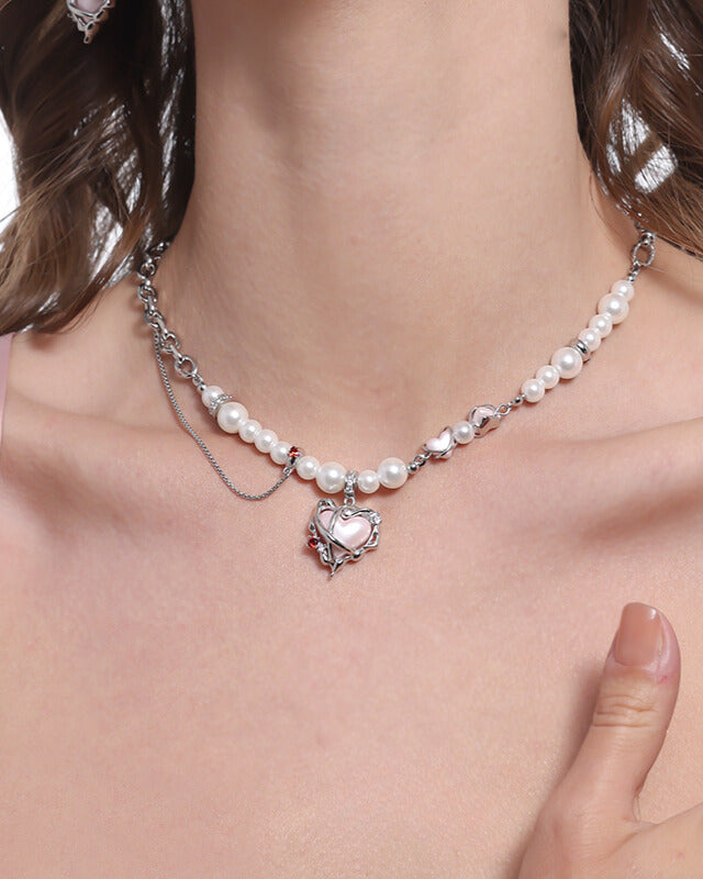 Love Heart Beads Necklace