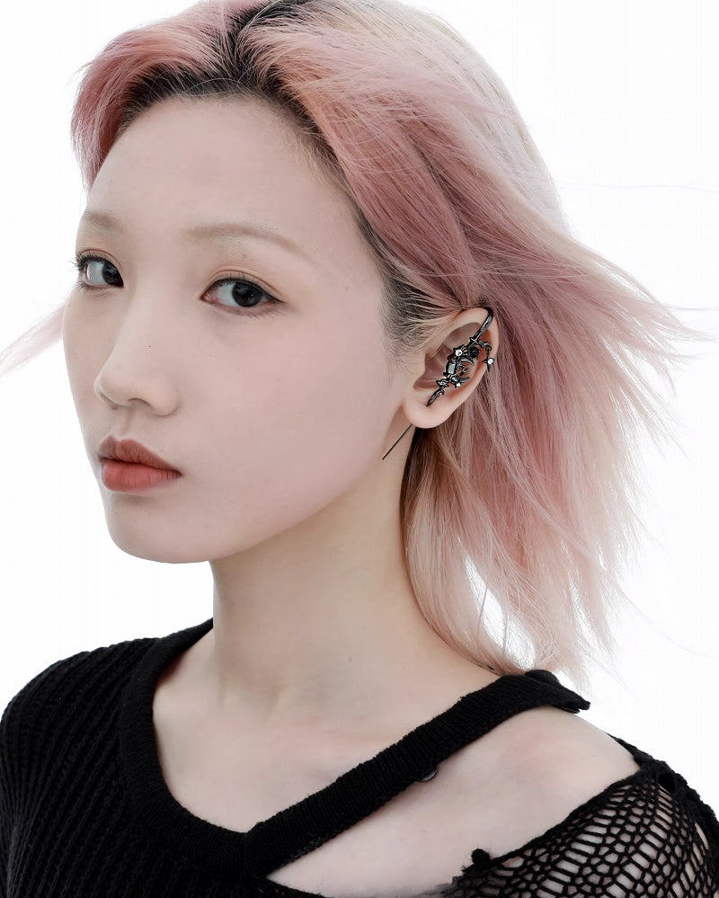 Moon Black Earrings