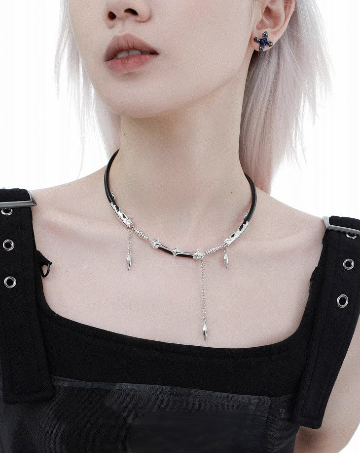 Dark Realm Leather Cord Necklace