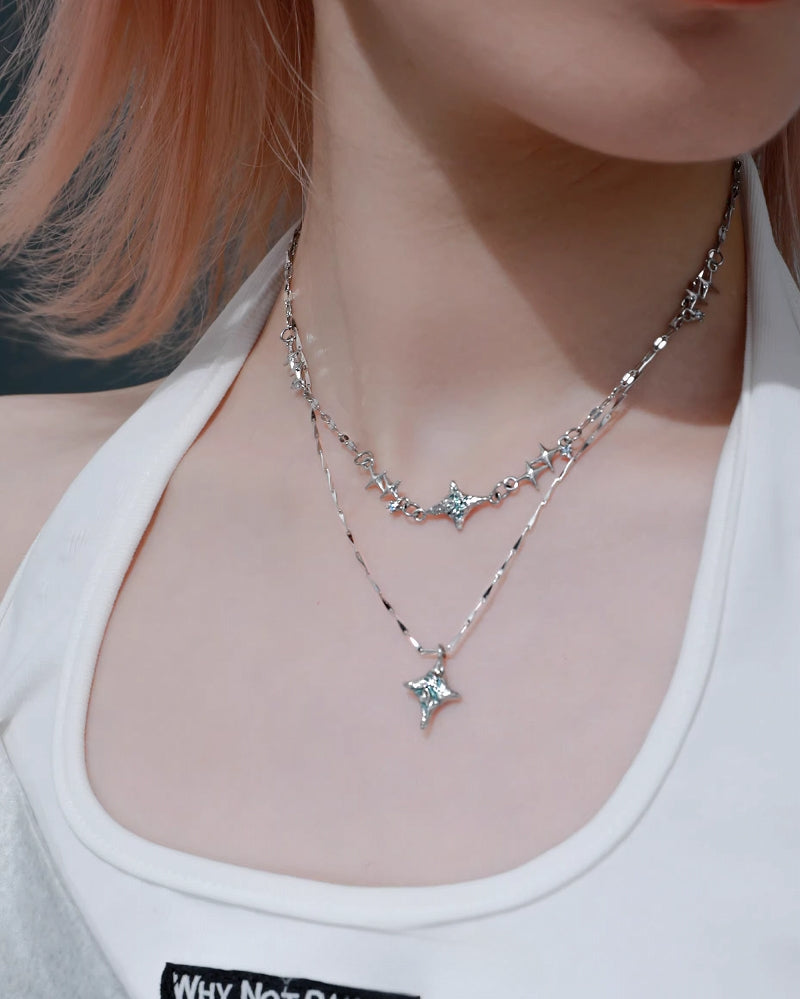 Sea Starry Sky Double Layer Necklace
