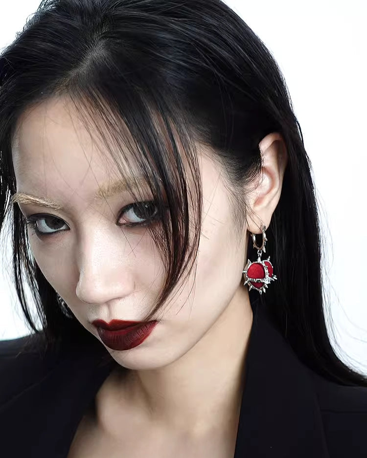 Evil Girl Crazy Flower Earrings01