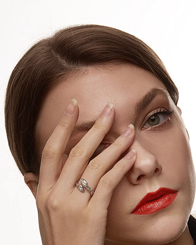 Lunar Eclipse Serpentine Snake Ring