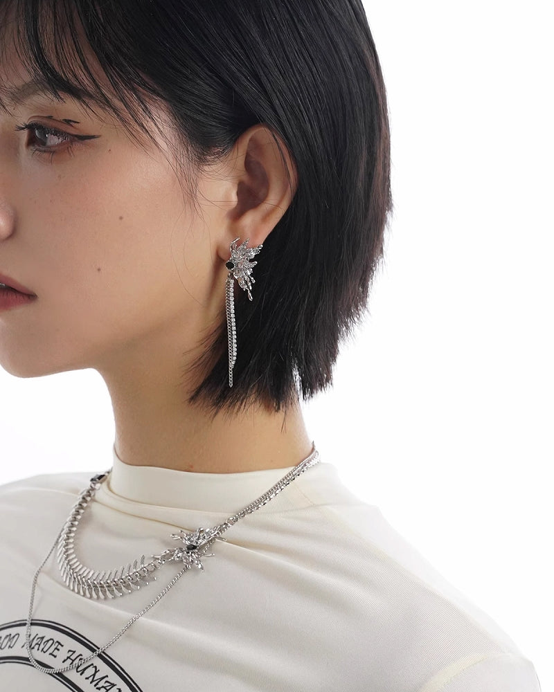 Biochemical Butterfly Tassel Earrings