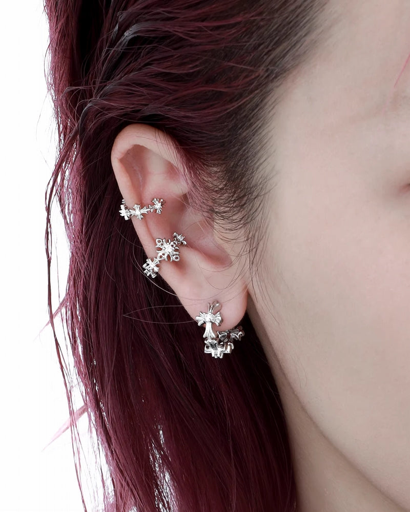 Cross Retro Cuff & Earrings