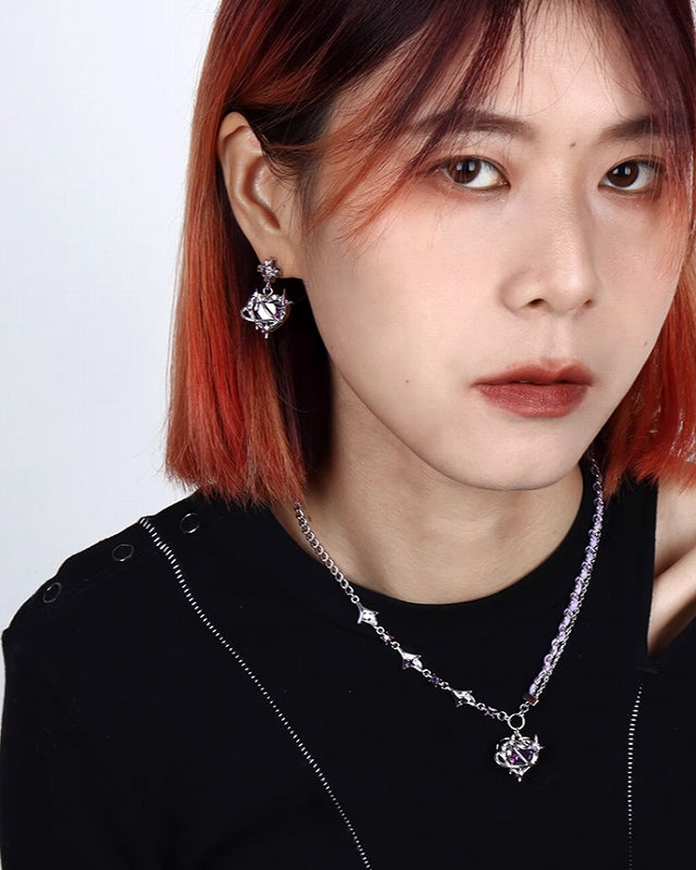 Star Heart Cross Earrings