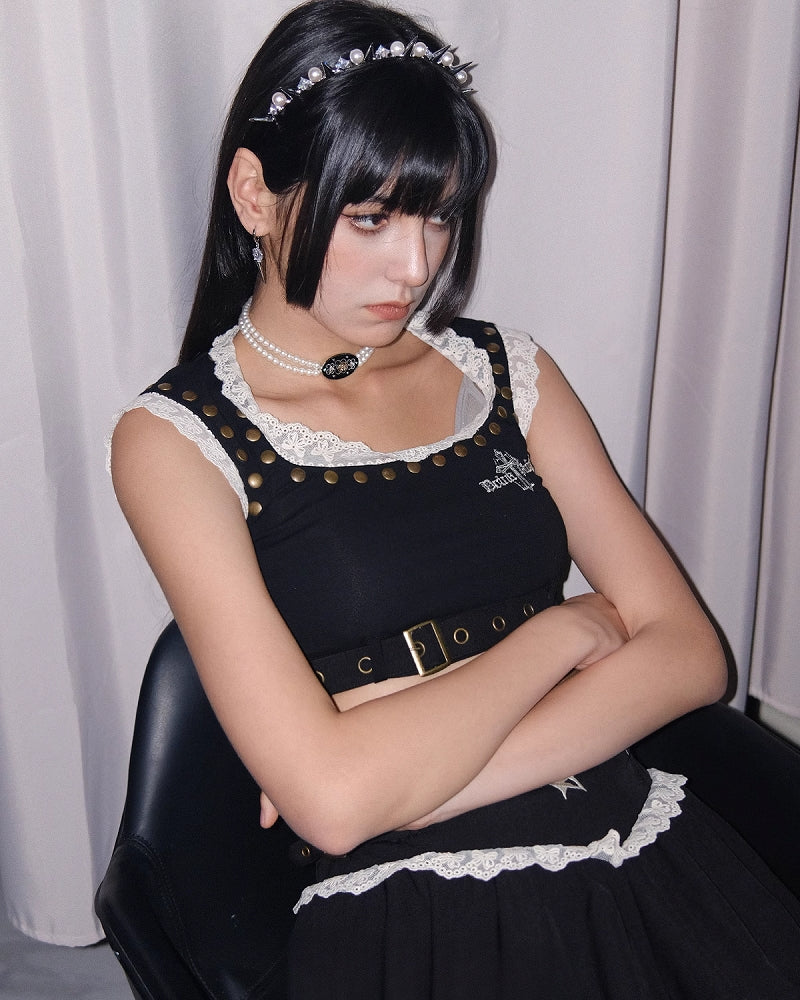 Retro Pearl Rose Necklace