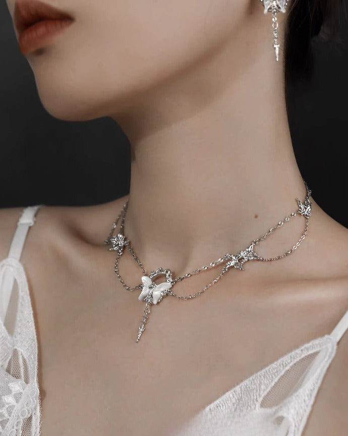 Butterfly Skeleton Necklace